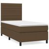 vidaXL Box spring postel s matrac&iacute; tmavě hněd&aacute; 90x190 cm textil