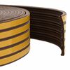 vidaXL Samolepic&iacute; okenn&iacute; těsněn&iacute; Hněd&aacute; 15 x 8 mm 12 m EPDM pěna