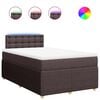 vidaXL Box spring postel s matrac&iacute; tmavě hněd&aacute; 120x200 cm textil