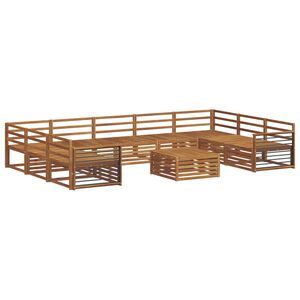 vidaXL Sedac&iacute; soupravy 10 pcs Př&iacute;rodn&iacute; Masivn&iacute; ak&aacute;tov&eacute; dřevo