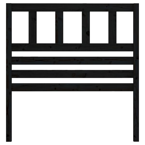 vidaXL Čelo postele čern&eacute; 106 x 4 x 100 cm masivn&iacute; borovice