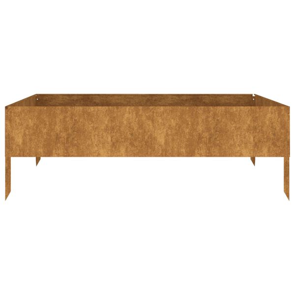 vidaXL Zahradní vyvýšený záhon 100 x 100 x 33,5 cm cortenová ocel