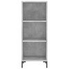 vidaXL Skř&iacute;ň highboard betonově &scaron;ed&aacute; 34,5x34x180 cm kompozitn&iacute; dřevo