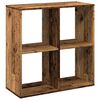 vidaXL Knihovna/dělící stěna old wood 69,5x29x69,5 cm kompozitní dřevo