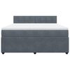 vidaXL Box spring postel s matrac&iacute; tmavě &scaron;ed&aacute; 180x200 cm samet