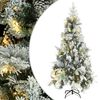vidaXL V&aacute;nočn&iacute; stromek s LED zasněžen&yacute; s &scaron;i&scaron;kami 225 cm PVC a PE