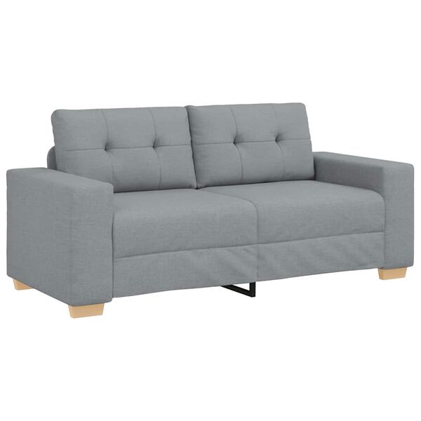 vidaXL Loveseat Sofa Světle &scaron;ed&aacute; 180x77x82 cm textil