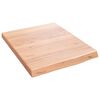 vidaXL N&aacute;stěnn&aacute; police světle hněd&aacute; 40x50x(2-4)cm o&scaron;etřen&yacute; masivn&iacute; dub
