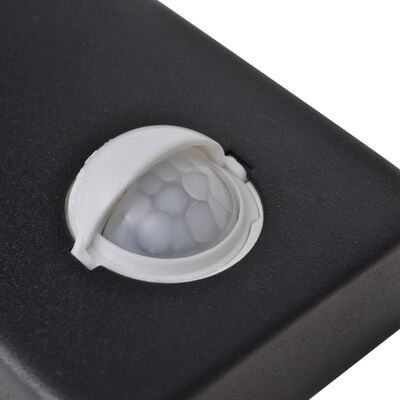 LED nástěnné svítidlo nerezová ocel tvar válce černé se senzorem