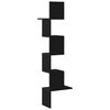 vidaXL N&aacute;stěnn&aacute; rohov&aacute; police čern&aacute; 32x32x127,5 cm dřevotř&iacute;ska