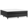 vidaXL Box spring postel s matrac&iacute; čern&aacute; 160x200 cm uměl&aacute; kůže