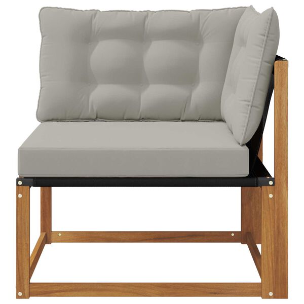 vidaXL Zahradn&iacute; rohov&aacute; sedačka Masivn&iacute; ak&aacute;tov&eacute; dřevo Př&iacute;rodn&iacute;