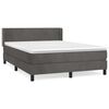 vidaXL Box spring postel s matrac&iacute; tmavě &scaron;ed&aacute; 140x200 cm samet