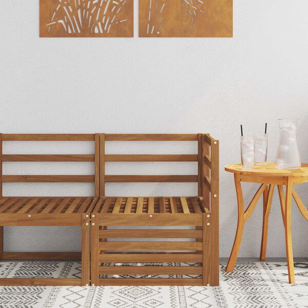 vidaXL Zahradn&iacute; rohov&aacute; sedačka Masivn&iacute; ak&aacute;tov&eacute; dřevo Př&iacute;rodn&iacute;