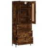 vidaXL Skř&iacute;ň highboard kouřov&yacute; dub 69,5 x 34 x 180 cm kompozitn&iacute; dřevo