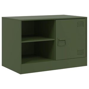 vidaXL TV skř&iacute;ňka olivově zelen&aacute; 67 x 39 x 44 cm ocel