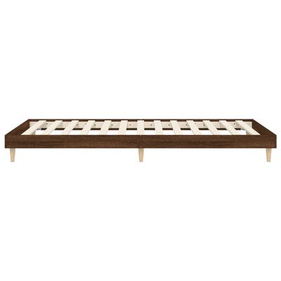 vidaXL Rám postele hnědý dub 75 x 190 cm kompozitní dřevo