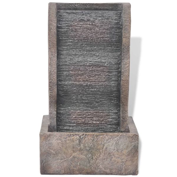 vidaXL Interiérová fontánka s LED osvětlením, polyresin