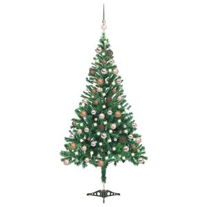 vidaXL Uměl&yacute; v&aacute;nočn&iacute; stromek s LED a sadou koul&iacute; 120 cm 230 větviček