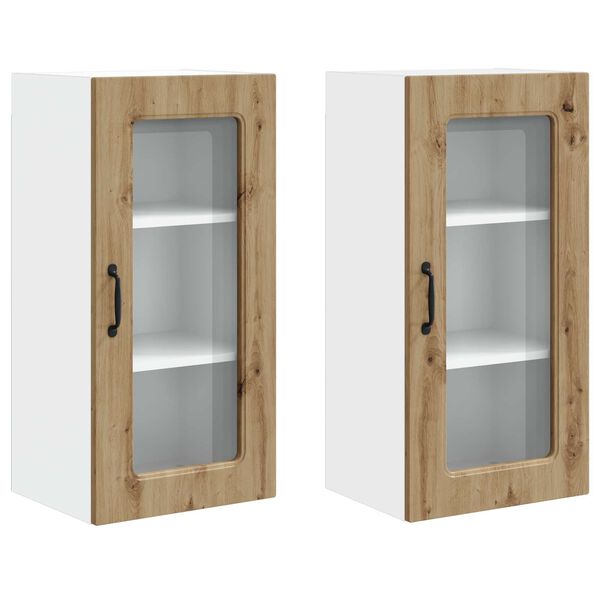 vidaXL Kuchyňsk&aacute; skř&iacute;ň Kalmar 2 pcs Artisanov&yacute; dub 40 x 31 x 80 cm