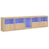 vidaXL Př&iacute;born&iacute;k s LED osvětlen&iacute;m dub sonoma 283 x 37 x 67 cm