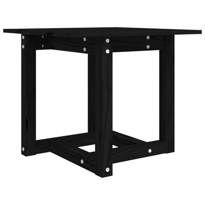 vidaXL Konferenční stolek černý 50 x 50 x 45 cm masivní borové dřevo