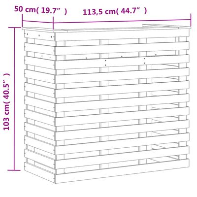 vidaXL Venkovní barový stůl 113,5 x 50 x 103 cm masivní borové dřevo