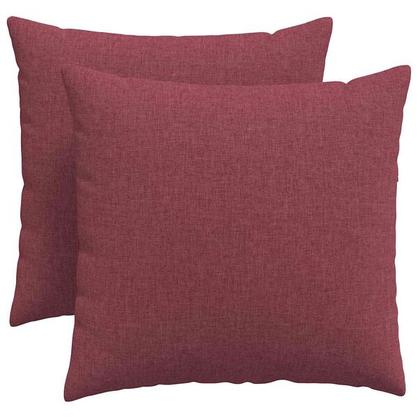 vidaXL Pohovkové polštáře 2 pcs Víno Červené 50 x 50 cm textil