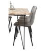 Venture Home J&iacute;deln&iacute; židle 2 ks Polar samet &scaron;ed&eacute; a čern&eacute;