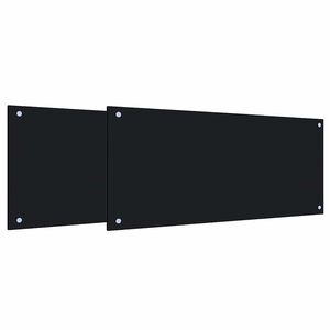 vidaXL Kuchyňsk&yacute; obklad 2 ks Čern&aacute; 90 x 40 cm tvrzen&eacute; sklo