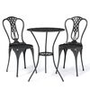 vidaXL 3d&iacute;ln&yacute; bistro set lit&yacute; hlin&iacute;k čern&yacute;
