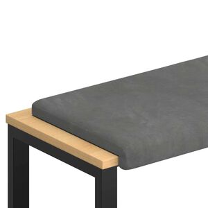 vidaXL Pol&scaron;t&aacute;ř na lavici Samet Tmavě &scaron;ed&aacute; Hloubka 35 cm
