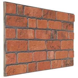 vidaXL N&aacute;stěnn&eacute; panely 10 ks 100 x 50 cm Cihlov&aacute; EPS pěna
