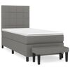 vidaXL Box spring postel s matrac&iacute; tmavě &scaron;ed&aacute; 100 x 200 cm textil