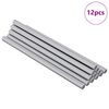 vidaXL Z&aacute;vitov&aacute; tyč 12 ks Stř&iacute;brn&aacute; 6 x 120 mm Ocel