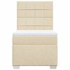 vidaXL Box spring postel s matrac&iacute; kr&eacute;mov&aacute; 90x200 cm textil