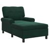 vidaXL Chaise Lounge s pol&scaron;t&aacute;řem Tmavě zelen&aacute; 91 x 157 x 91 cm samet