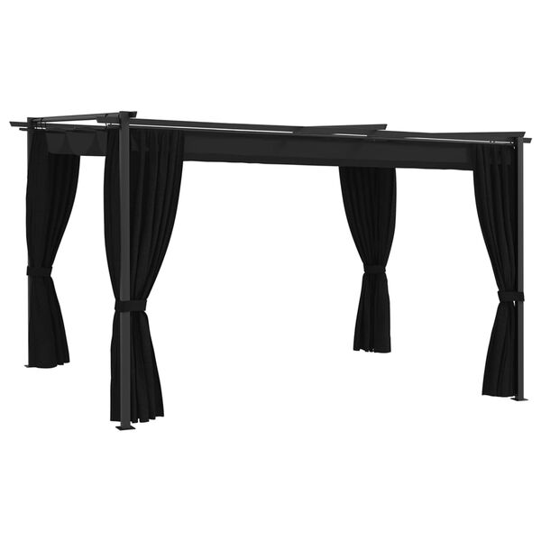 vidaXL Altán 4 x 3 m antracitový