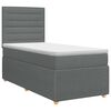 vidaXL Postel boxspring s matrac&iacute; s čelo Tmavě &scaron;ed&aacute; 80 x 200 cm Textil