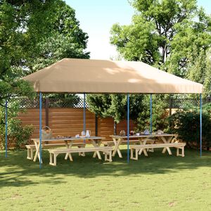 vidaXL Skl&aacute;dac&iacute; party stan pop-up b&eacute;žov&yacute; 580 x 292 x 315 cm