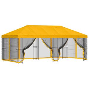 vidaXL Alt&aacute;n s bočn&iacute;mi stěnami 6 x 3 m Žlut&aacute; Polyester a ocel 190