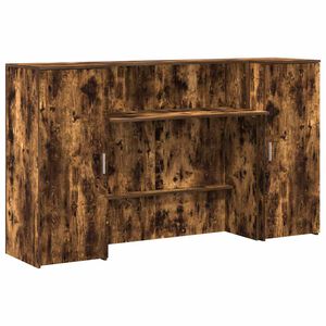 vidaXL Recepčn&iacute; stůl kouřov&yacute; dub 180x50x103,5 cm kompozitn&iacute; dřevo