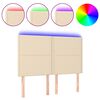 vidaXL Čelo postele s LED kr&eacute;mov&eacute; 144x5x118/128 cm textil