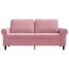 vidaXL 2místná pohovka růžová 140 cm samet