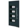 vidaXL Vchodov&eacute; dveře antracitov&eacute; 100 x 210 cm hlin&iacute;k a PVC