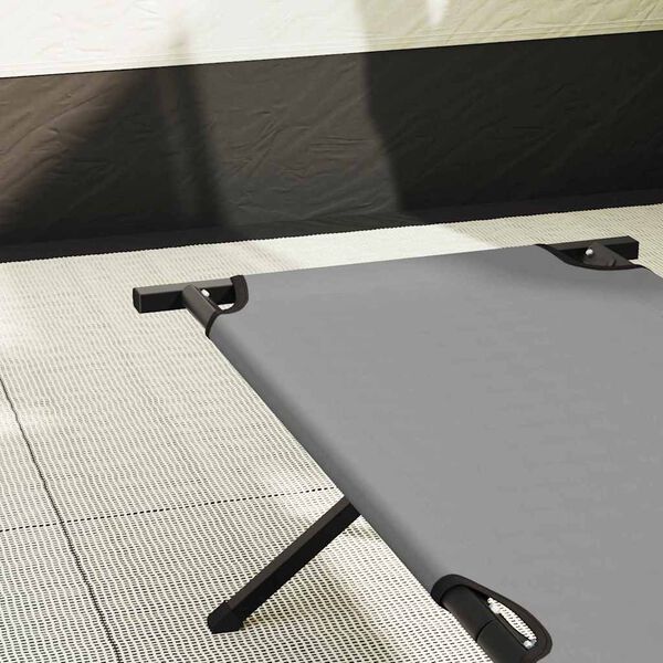 vidaXL Skl&aacute;dac&iacute; kempingov&aacute; postel &Scaron;ed&aacute; 210 x 80 x 46 cm