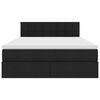 vidaXL Postel s &uacute;ložn&yacute;m prostorem a matrac&iacute; s čelo Čern&aacute; 140 x 190 cm