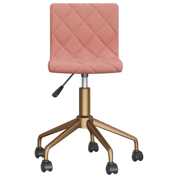 vidaXL Otočn&eacute; j&iacute;deln&iacute; židle 2 ks růžov&eacute; samet