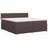 vidaXL Postel boxspring s matrac&iacute; Tmavě hněd&aacute; 200 x 200 cm Textil