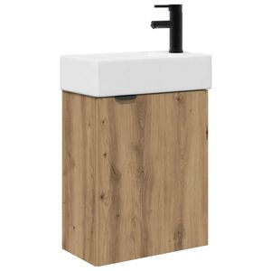 vidaXL Koupelnov&aacute; skř&iacute;ňka s bateri&iacute; Dub artisan 45,5 x 22,5 x 84 cm